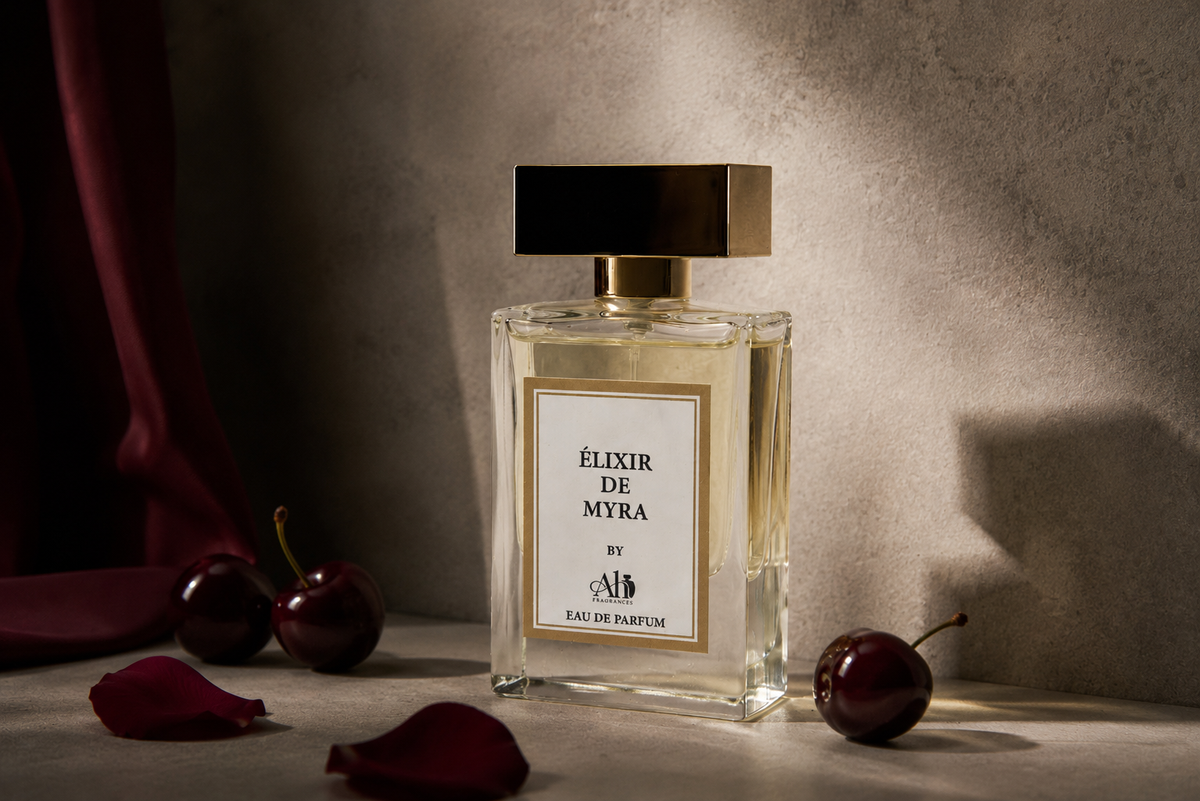 Rouge Trafalgar and the 2024 Esprit de Parfum compared, showing the cherry, rose and pink pepper notes that changed