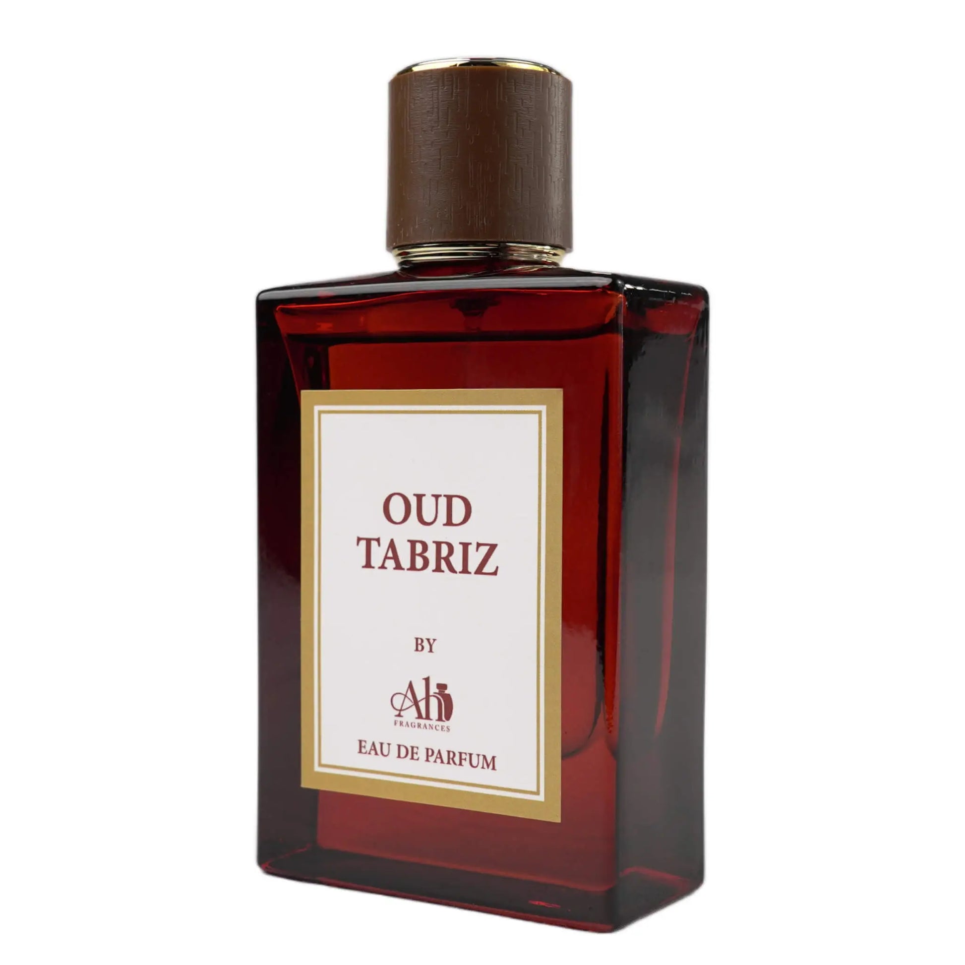 Oud Tabriz perfume bottle on a white background