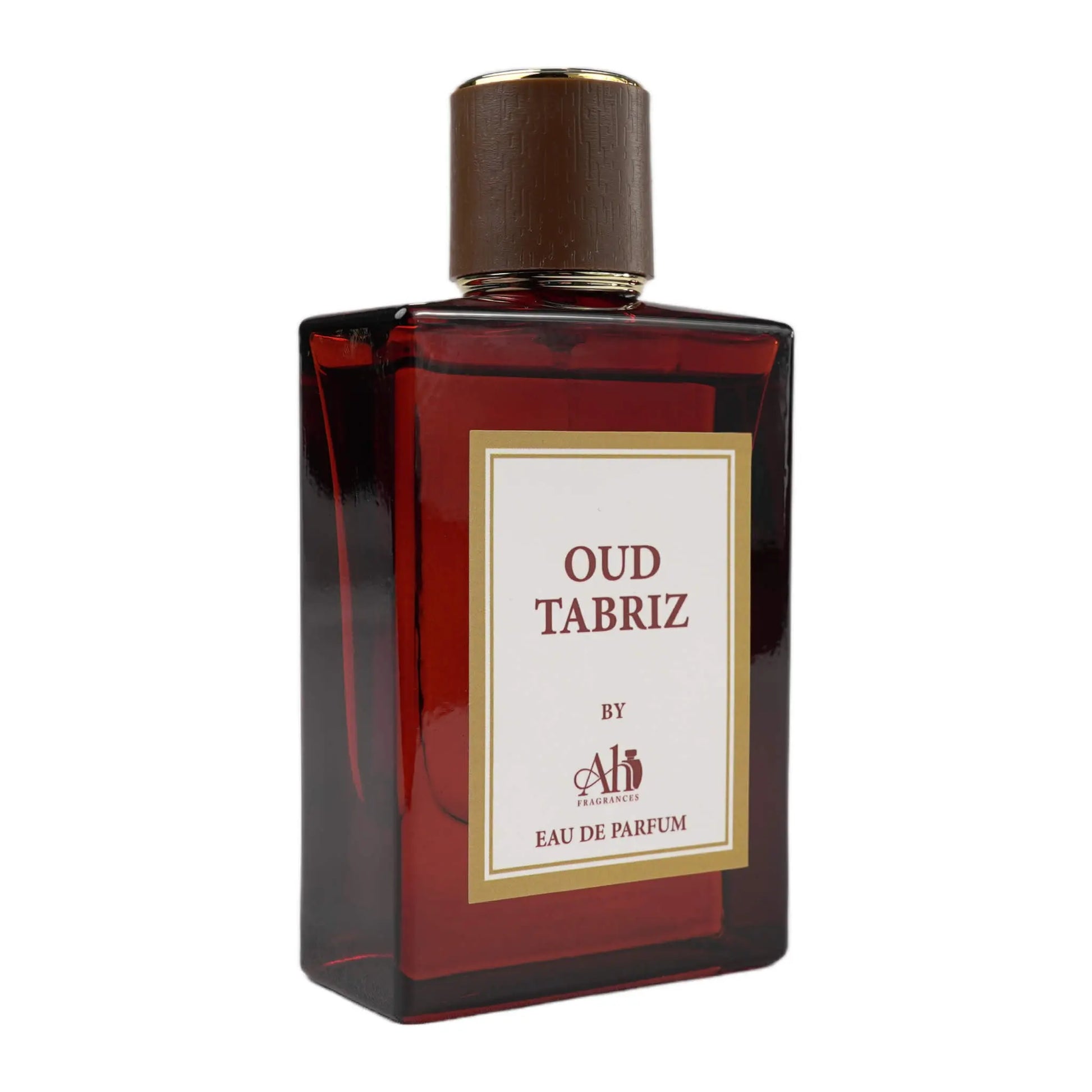 Oud Tabriz Fragrances on white background.